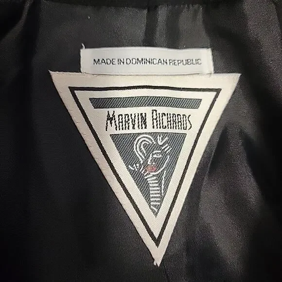 Marvin Richards Black Wool Coat With Pockets Short Double Breasted Women Size 10 - Picture 3 of 6